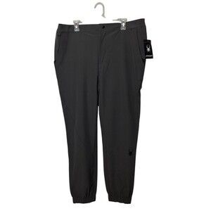 Spyder Pants Mens XL Gray Jogger Performance Stretch Outdoor Tapered Pockets NEW